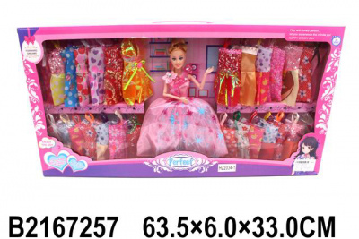 Кукла 2034-1HZ Модель с одеждой в кор.63,5х33х6см  — продажа оптом и в розницу в интернет-магазине игрушек «Флинт»