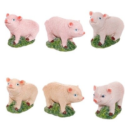 Свинка 722446 полистоун 7,3х3,5х5,6см  — продажа оптом и в розницу в интернет-магазине игрушек «Флинт»