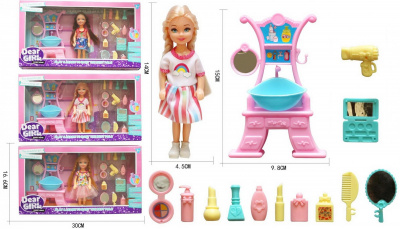 Кукла 502 (956658) мал.с аксесс.в кор.16х36х4,5см  — продажа оптом и в розницу в интернет-магазине игрушек «Флинт»